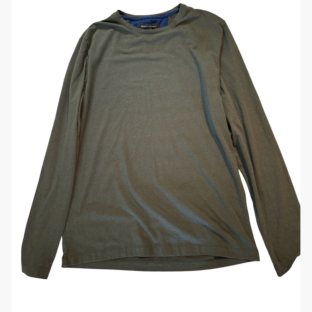 Banana Republic Olive Green Long Sleeve Crew Neck Women’s Size Medium